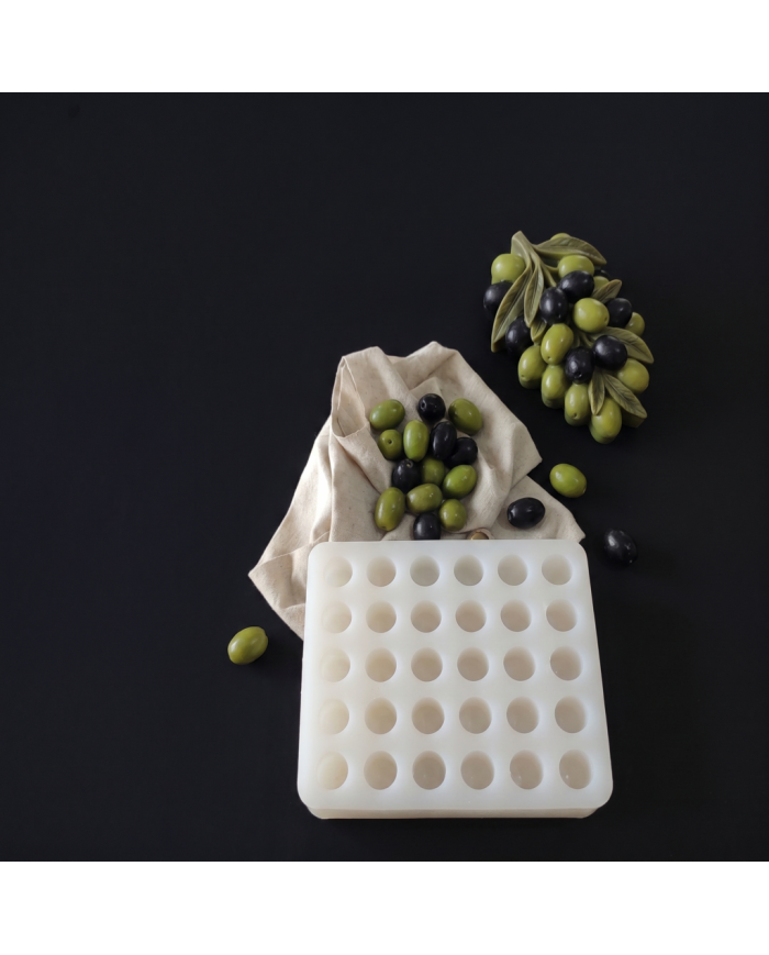 30'lu Gerçekçi Zeytin Silikon Kalıbı - Salkım Sabun, Mum ve