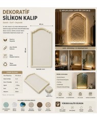 40x60 cm Büyük Kemerli Silikon Kalıp (6 cm Derinlik) - Beton