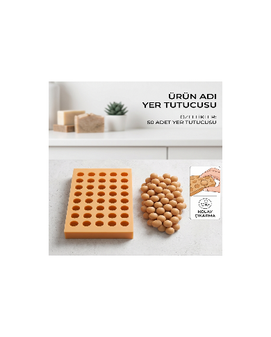 50 Gözlü Gerçekçi Üzüm Tanesi Silikon Kalıbı - 2 cm (Epoksi