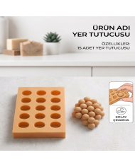 15'li 3.3cm Silikon Üzüm Tanesi Döküm Kalıbı - Kolay Çıkan