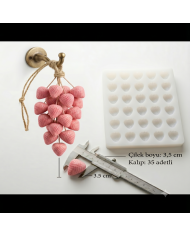 Profesyonel 35'li Çilek Silikon Kalıbı – Mum, Sabun ve Kokulu