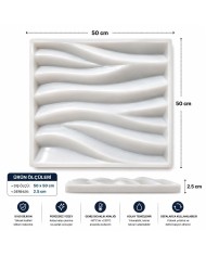 DALGALI SİLİKON KALIP MOLD MODELİ SATRANÇ 50X50
