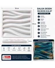 DALGALI SİLİKON KALIP MOLD MODELİ SATRANÇ  50X50