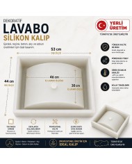 DÖRTGEN LAVABO SİLİKON MOLD KALIP