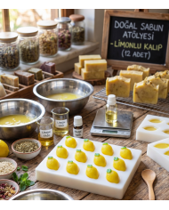 12'li Yapraklı Limon Tasarımlı Silikon Kalıp – Doğal Sabun, Mum