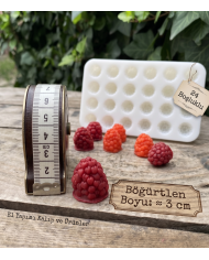24 Gözlü Böğürtlen Silikon Kalıbı - 3 cm Meyve Motifli Sabun