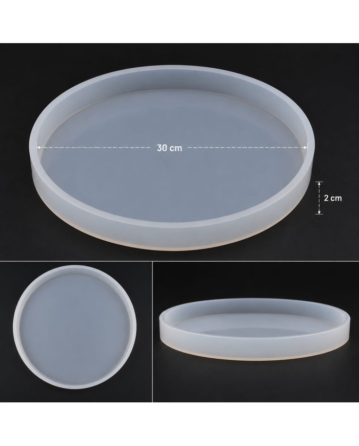 30 Cm Yuvarlak Tepsi - Hobi Silikon Kalıbı SN36 - Kod: