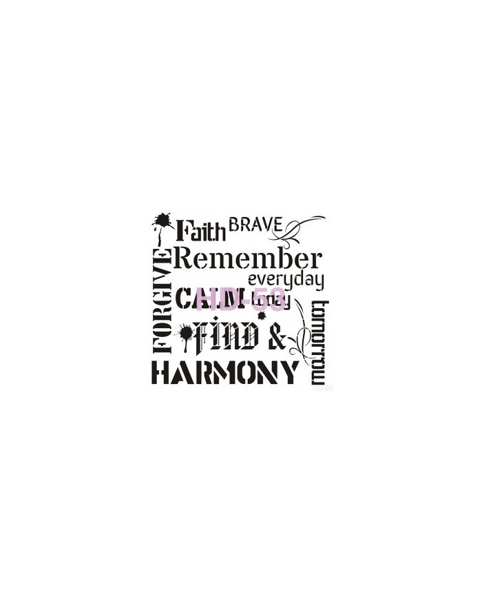 Home Decor (Duvar) Stencıl 45*45 cm HD-53