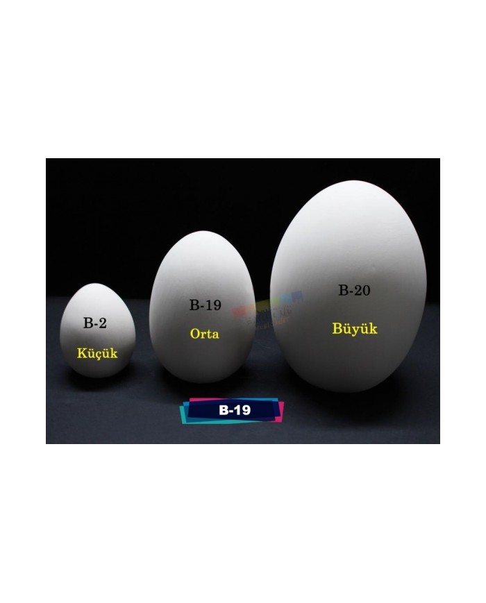B-19  Seramik Orta Boy Yumurta 15 cm