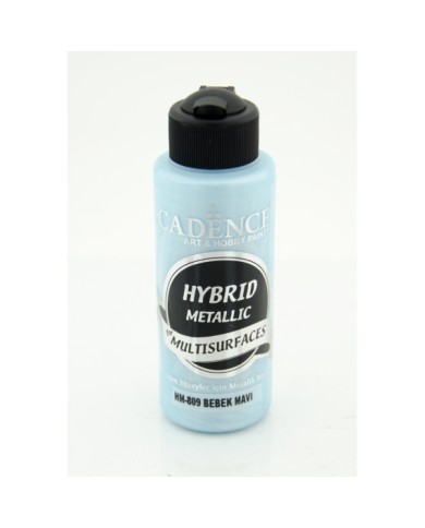 Hybrit (Multi Surface) Metalik Boya Bebek Mavi 120 ml - HM-809