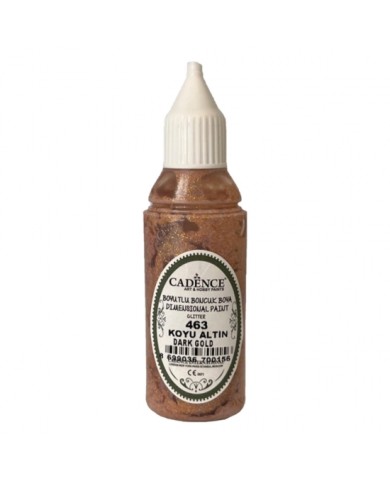 Boyutlu Boncuk Boya Simli Koyu Altın 50 ml B-463