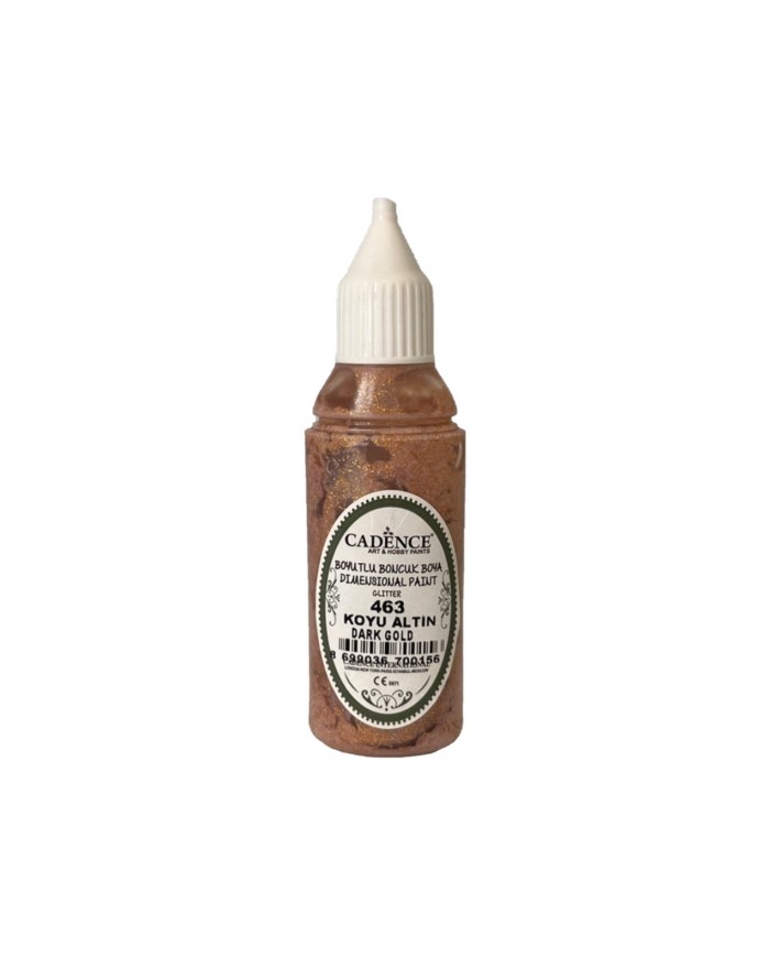 Boyutlu Boncuk Boya Simli Koyu Altın 50 ml B-463