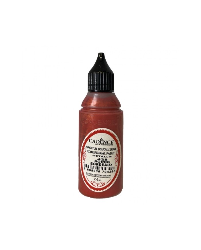 Boyutlu Boncuk Boya Bordo 50 ml B-428