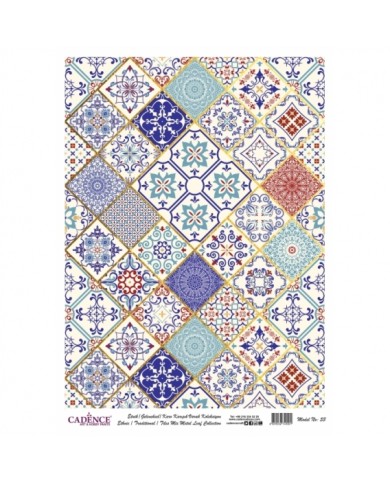 DESENLİ ALTIN VARAK PİRİNÇ DEKOPAJ 30*42 CM MODEL 053