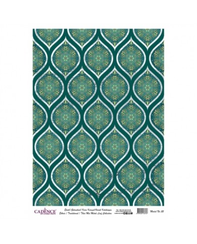 DESENLİ GÜMÜŞ VARAK PİRİNÇ DEKOPAJ 30*42 CM MODEL 022