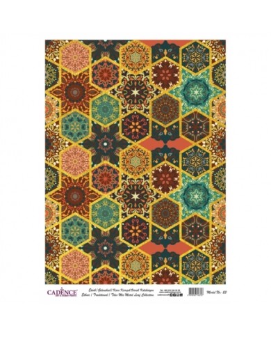 DESENLİ ALTIN VARAK PİRİNÇ DEKOPAJ 30*42 CM MODEL 023