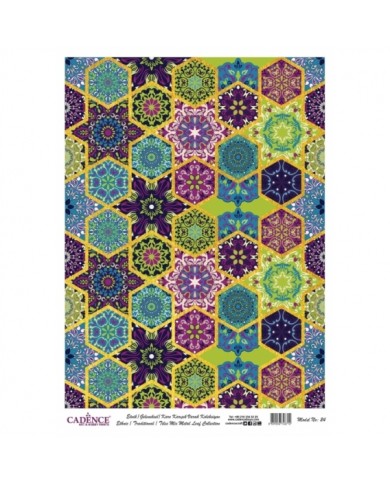 DESENLİ ALTIN VARAK PİRİNÇ DEKOPAJ 30*42 CM MODEL 024