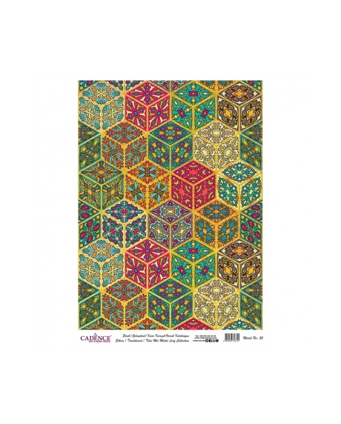 DESENLİ ALTIN VARAK PİRİNÇ DEKOPAJ 30*42 CM MODEL 025
