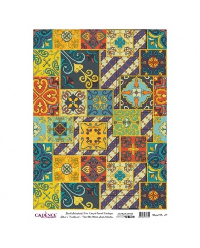 DESENLİ ALTIN VARAK PİRİNÇ DEKOPAJ 30*42 CM MODEL 027