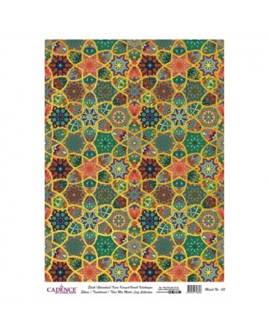 DESENLİ ALTIN VARAK PİRİNÇ DEKOPAJ 30*42 CM MODEL 033