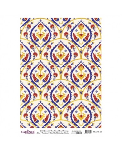 DESENLİ ALTIN VARAK PİRİNÇ DEKOPAJ 30*42 CM MODEL 037