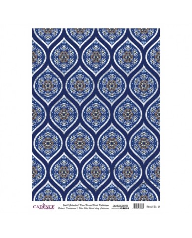 DESENLİ GÜMÜŞ VARAK PİRİNÇ DEKOPAJ 30*42 CM MODEL 021