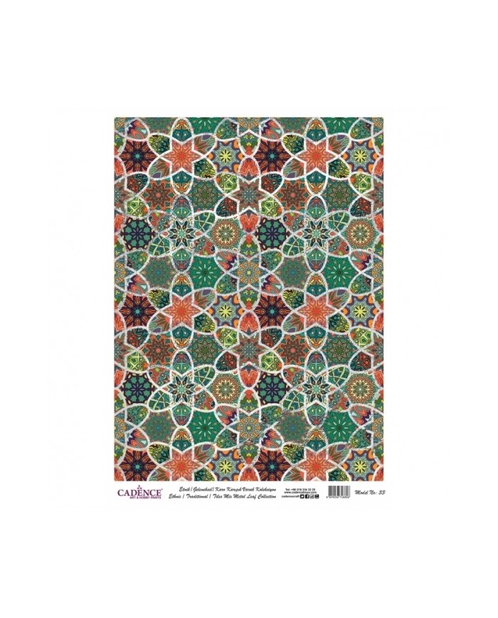 DESENLİ GÜMÜŞ VARAK PİRİNÇ DEKOPAJ 30*42 CM MODEL 033