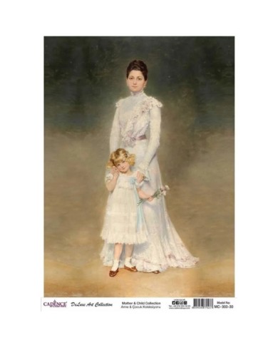 CADENCE DELUXE ART ANNE & ÇOCUK PİRİNÇ DEKOPAJ MODEL MC-003 (30X42)