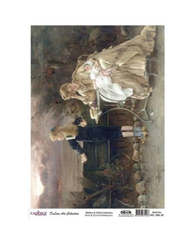 CADENCE DELUXE ART ANNE & ÇOCUK PİRİNÇ DEKOPAJ MODEL MC-006 (30X42)