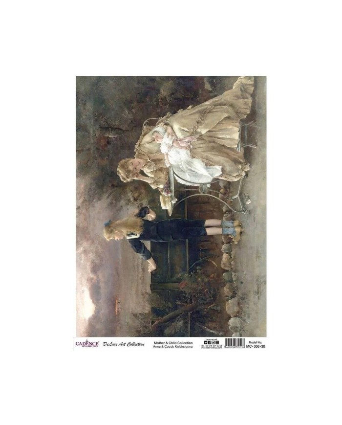 CADENCE DELUXE ART ANNE & ÇOCUK PİRİNÇ DEKOPAJ MODEL MC-006 (30X42)