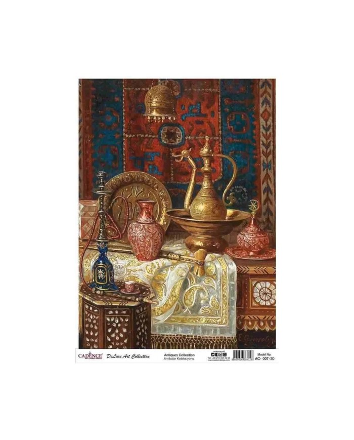 CADENCE DELUXE ART ANTİKALAR PİRİNÇ DEKOPAJ MODEL AC-007 (30X42)