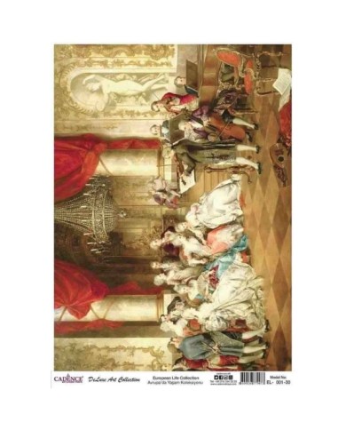 CADENCE DELUXE ART AVRUPA'DA YAŞAM PİRİNÇ DEKOPAJ MODEL EL-001 (30X42)