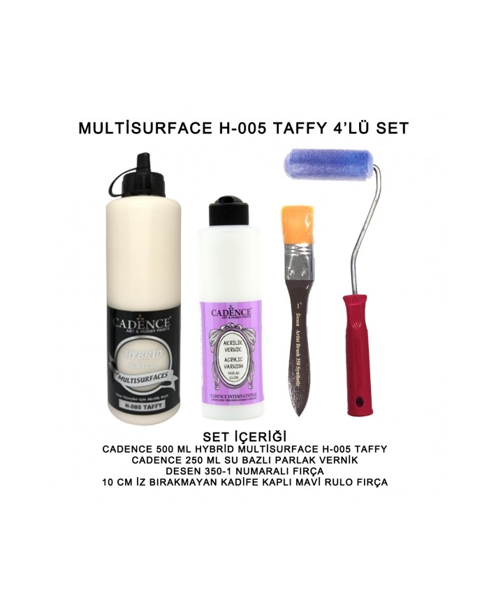 500ML H:05 TAFFY HYBRİD + 250ML PARLAK VERNİK 4'LÜ SET