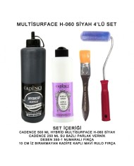 500ML H:060 SİYAH HYBRİD + 250ML PARLAK VERNİK 4'LÜ SET
