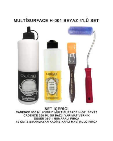 500ML H:01 BEYAZ HYBRİD + 250ML YARIMAT VERNİK 4'LÜ SET