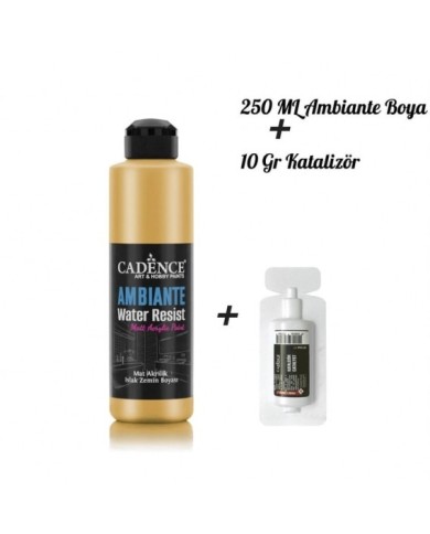AMBİANTE SUYA DAYANIKLI BOYA METALİK AWM-03 ALTIN 250 ML