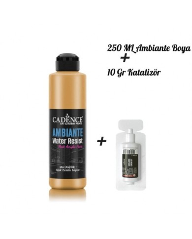 AMBİANTE SUYA DAYANIKLI BOYA METALİK AWM-04 ANTİK ALTIN 250 ML
