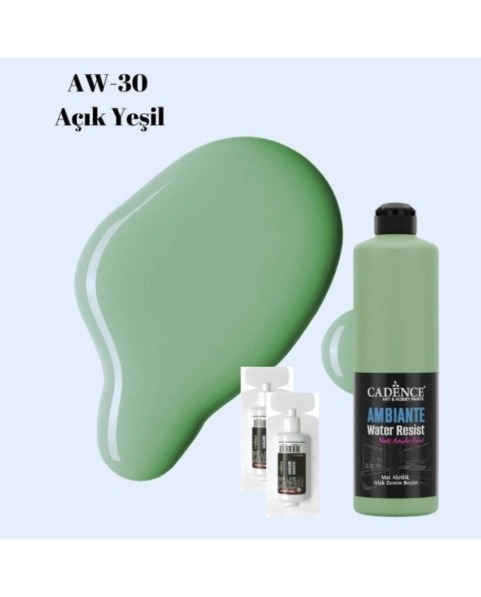 AW30 Açık Yeşil Ambiante Islak Zemin Boyası 500ML + Katalizör 20GR
