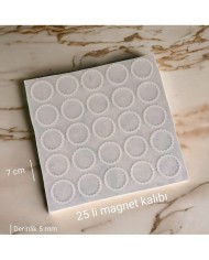 5 Adet 25 Lİ 7CM REÇİNE EPOKSİ MAGNET DALGALI KALIBI