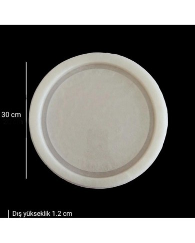 5 Adet 30 cm - Terazzo Yuvarlak Tepsi Kalıbı