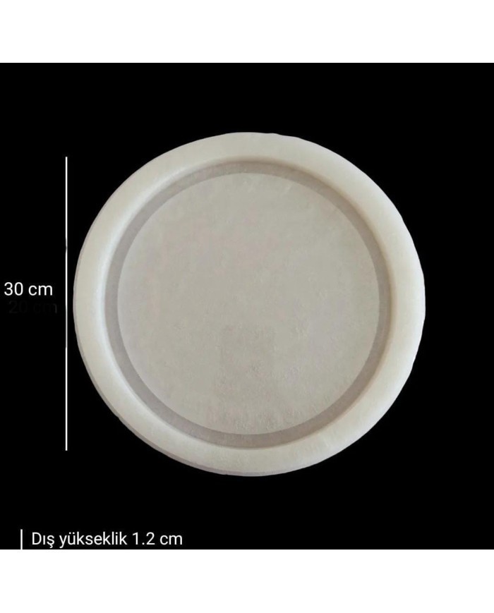 5 Adet 30 cm - Terazzo Yuvarlak Tepsi Kalıbı