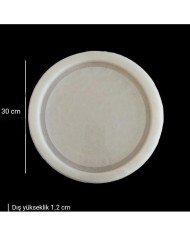 5 Adet 30 cm - Terazzo Yuvarlak Tepsi Kalıbı