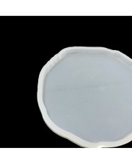 5 ADET - Dalgalı Oval - Bardak Altı Reçine Epoksi Kalıp - b12