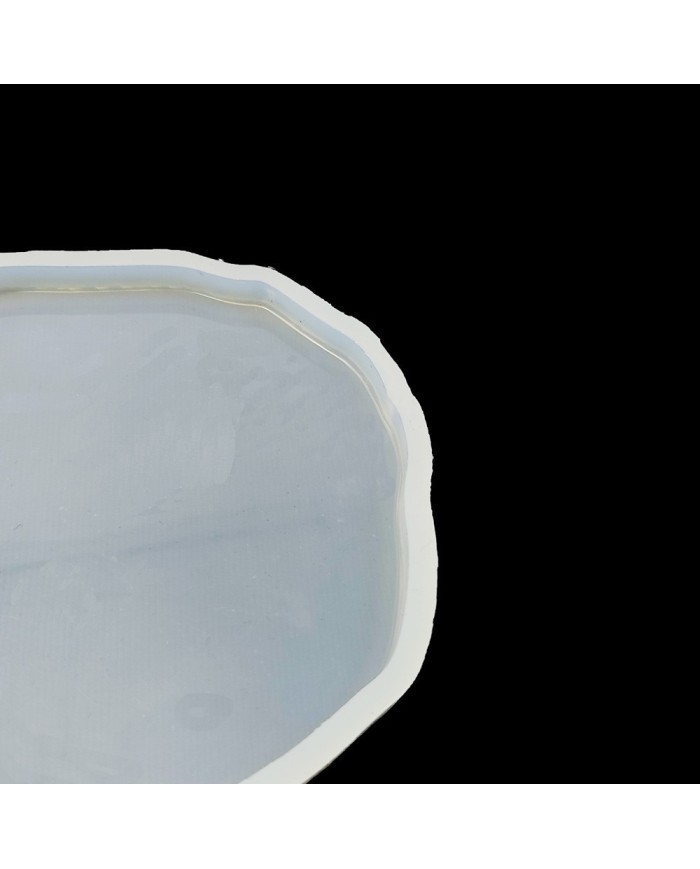 5 ADET - Dalgalı Oval - Bardak Altı Reçine Epoksi Kalıp - b12