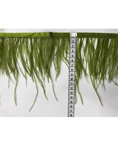 Deve Kuşu Tüyü Yağ Yeşili 1 Metre Deve Kuşu Tüyü Yağ Yeşili 1 Metre