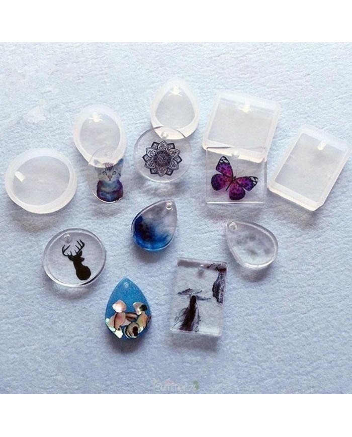 Kolye Reçine Epoksi Kalıp - Minik Dörtgen -Kod:131