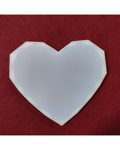 Köşeli Kalp Şeklinde Reçine Epoksi,Mum,Sabun Kalıbı-Kod:31