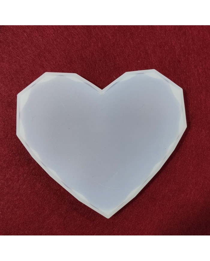 Köşeli Kalp Şeklinde Reçine Epoksi,Mum,Sabun Kalıbı-Kod:31