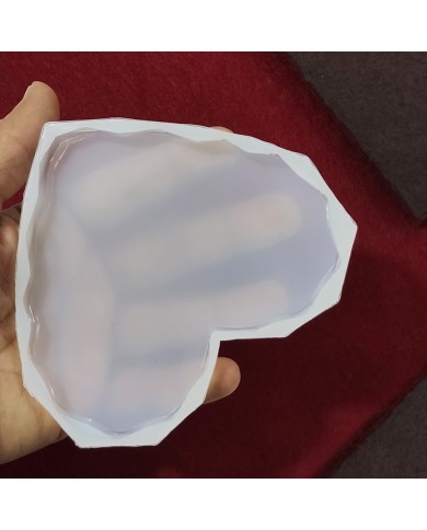 Köşeli Kalp Şeklinde Reçine Epoksi,Mum,Sabun Kalıbı-Kod:31