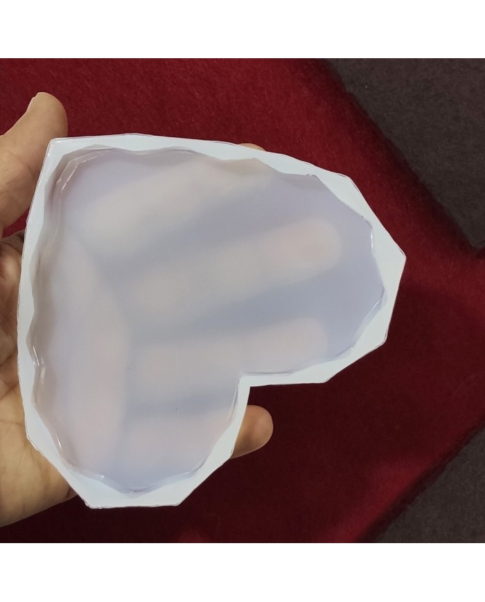 Köşeli Kalp Şeklinde Reçine Epoksi,Mum,Sabun Kalıbı-Kod:31